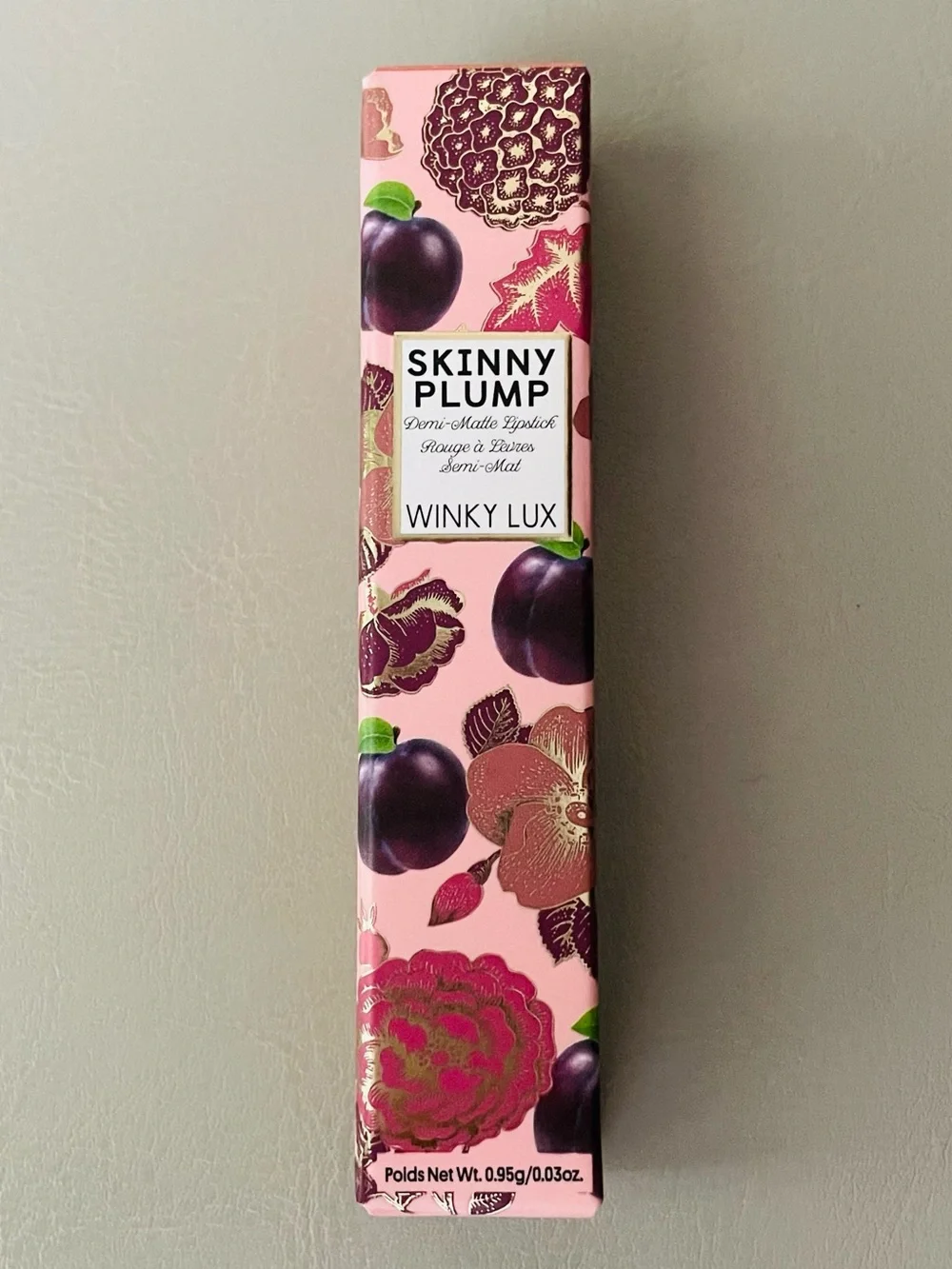 Demi-Matte Lipstick - Honey Baby- Light Winky Lux Skinny Plump 0.03oz